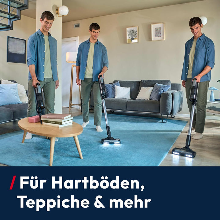 Hoover Akku-Staubsauger kabellos HF3 Pro Home mit 3L automatischer Staubentleerungs- & Ladestation,