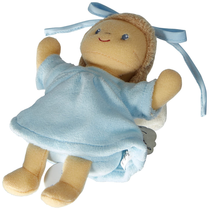 Sterntaler Mini-Spieluhr Schutzengel, Integriertes Spielwerk, Grösse: 17 cm, Blau S (17 cm), S (17 c