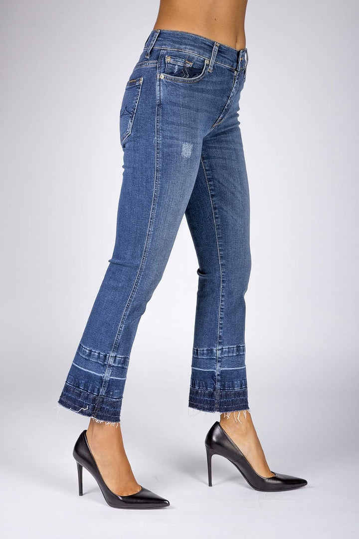 7 For All Mankind Damen Bootcut Jeans 26 Dark Blue, 26 Dark Blue