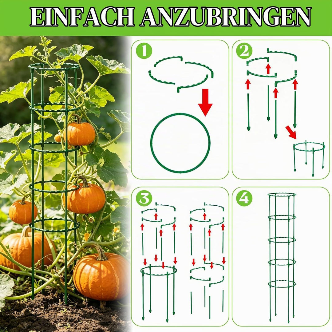 Tomaten Rankhilfe 3er Set, Pflanzenstütze 85 cm hoch Tomatenkäfig Pflanzenhalter, Rankhilfe für Gurk