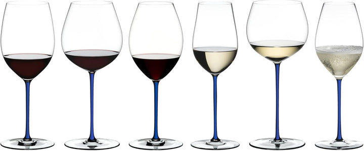 Riedel Fatto A Mano Old World Weinglas im Eichenfass gereifter Chardonnay (Oaked Chardonnay) blau, i