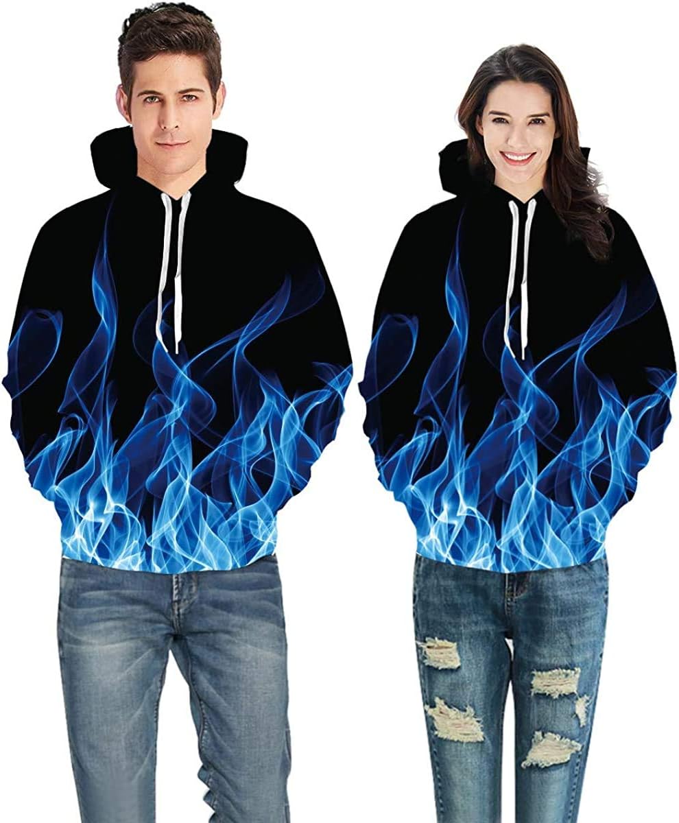 ALISISTER Unisex Hoodie Herren Damen 3D Druck Kapuzenpullover Langarm Hooded Pullover Sweatshirts mi