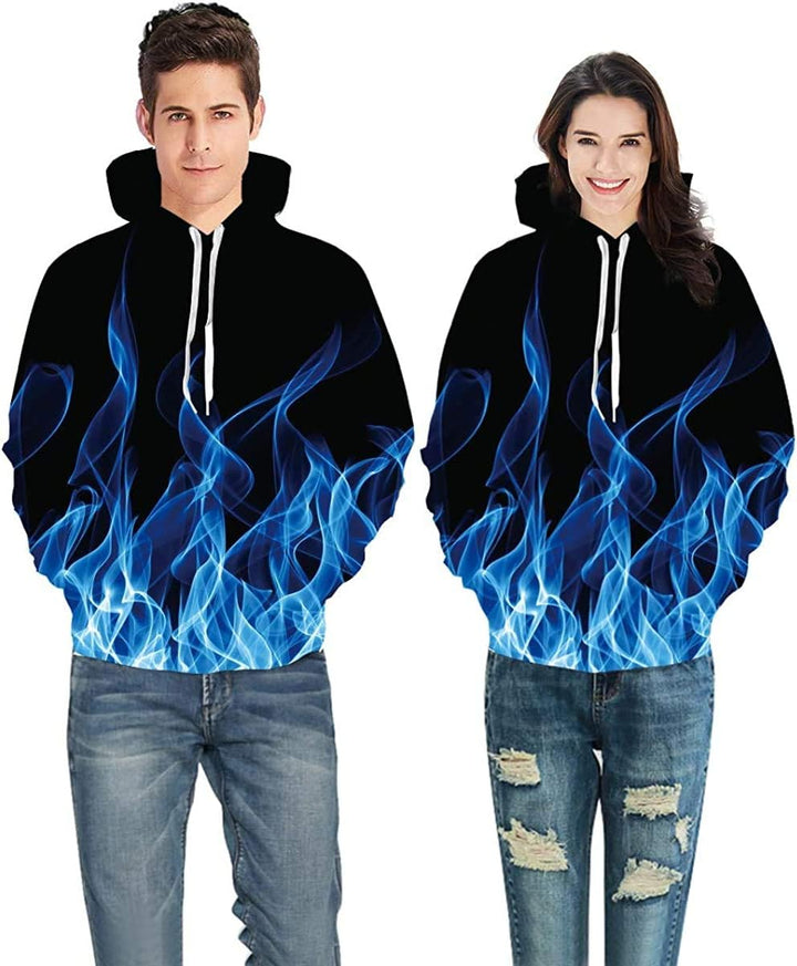 ALISISTER Unisex Hoodie Herren Damen 3D Druck Kapuzenpullover Langarm Hooded Pullover Sweatshirts mi