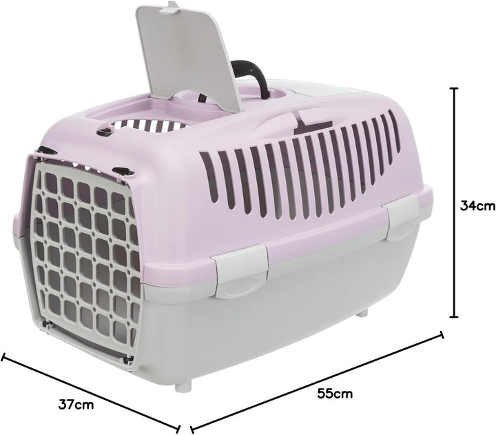 Trixie Transportbox Capri hellgrau/hellflieder (Capri 2, XS-S: 37 × 34 × 55 cm) Capri 2 XS–S: 37 × 3