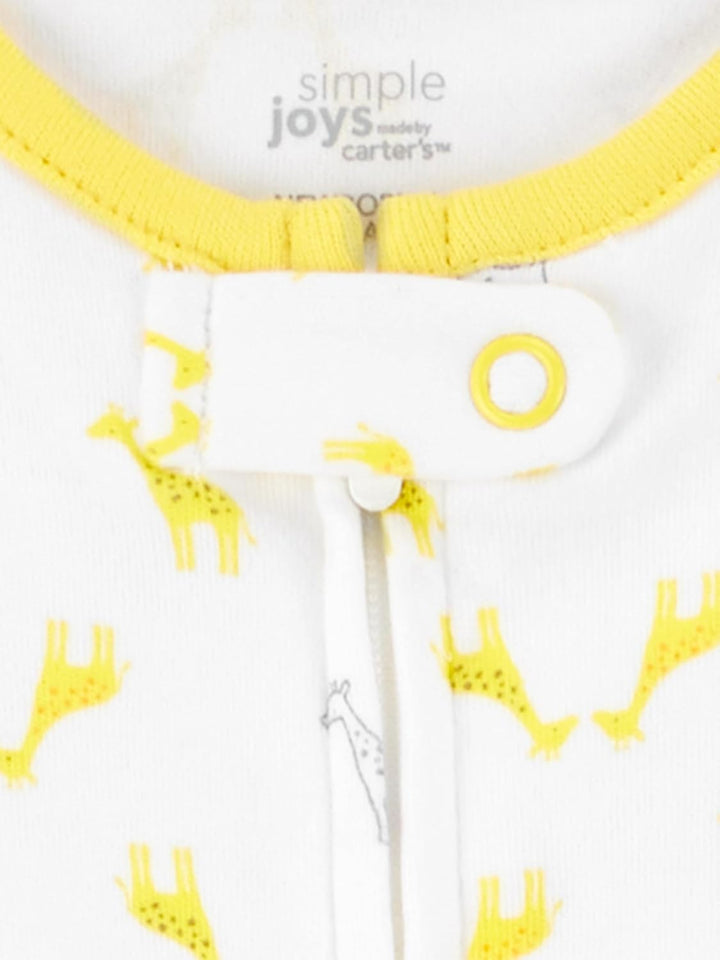 Simple Joys by Carter's Baby - Mädchen 3-Pack Sleep and Play Sleepers (3er Pack) 3-6 Monate Hellgrau