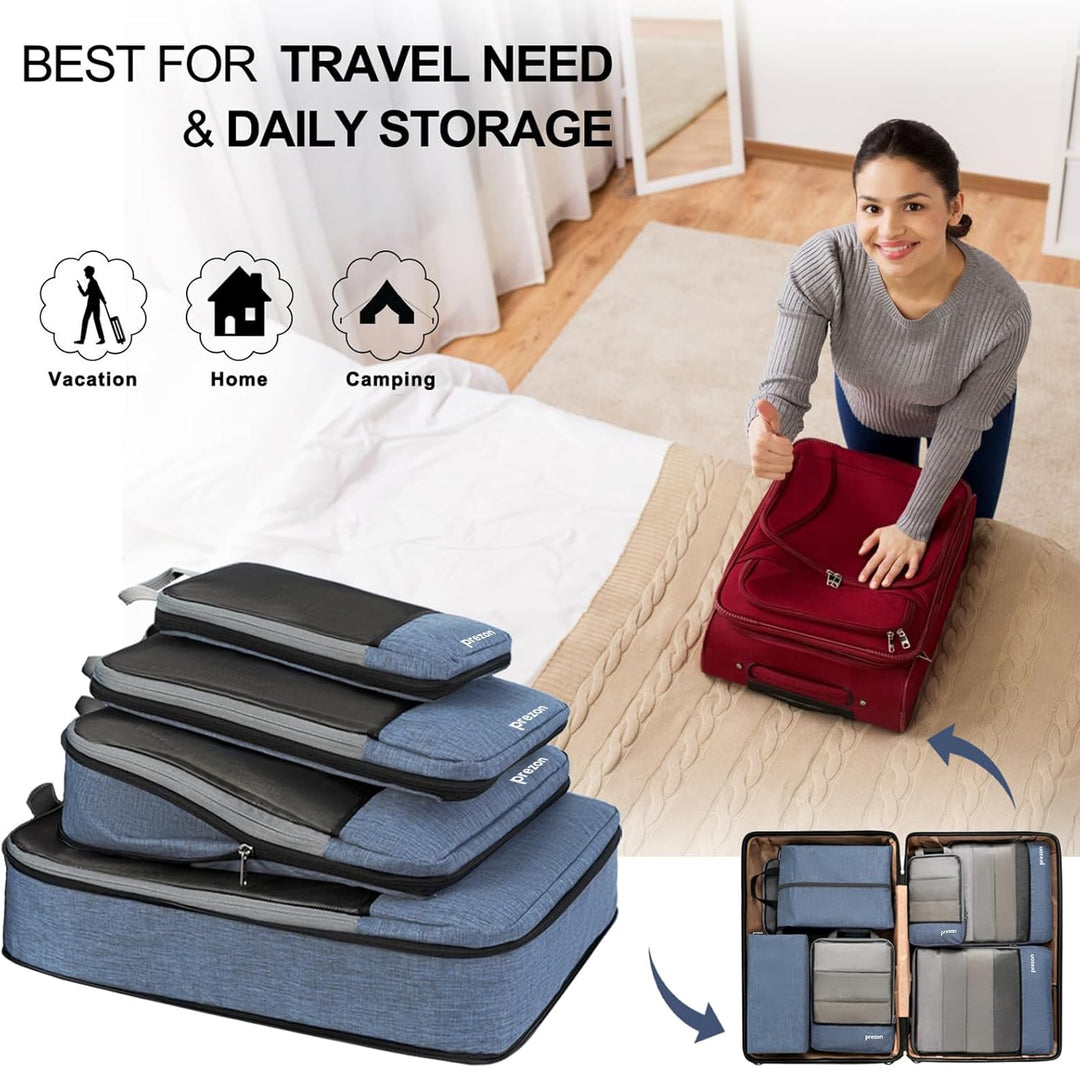 Prezon Komprimierbaren Packwürfeln zur Organisation Ihres Reisegepäcks, Compression Packing Cube, Pa