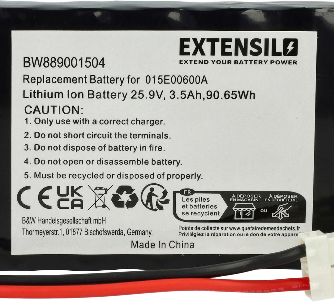 vhbw Akku kompatibel mit Ambrogio L20, L15 (3500mAh, 25,9V, Li-Ion)