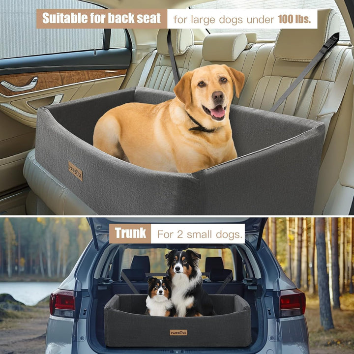 Hunde Autositz, Hunde Autobett für grosse Hunde bis zu 100Lbs, waschbar Hund Booster Autositz, Beque