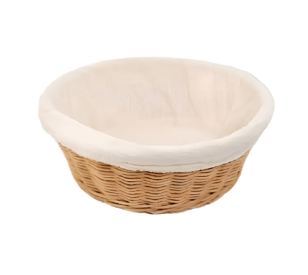 Marcel Paa - Französischer Gärkorb mit Leinenbezug rund Ø 28 cm für 1 kg Teig, gross, Banneton entoi