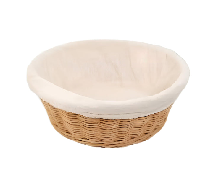 Marcel Paa - Französischer Gärkorb mit Leinenbezug rund Ø 28 cm für 1 kg Teig, gross, Banneton entoi