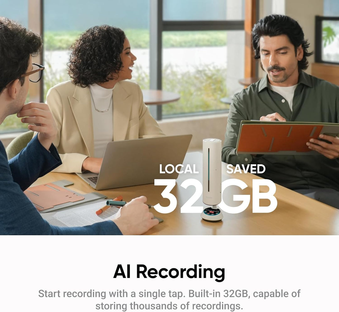 Insta360 Wave Polarweiss - KI-Freisprecheinrichtung, Bluetooth, Sprachrekorder, 8 Noise-Cancelling-B
