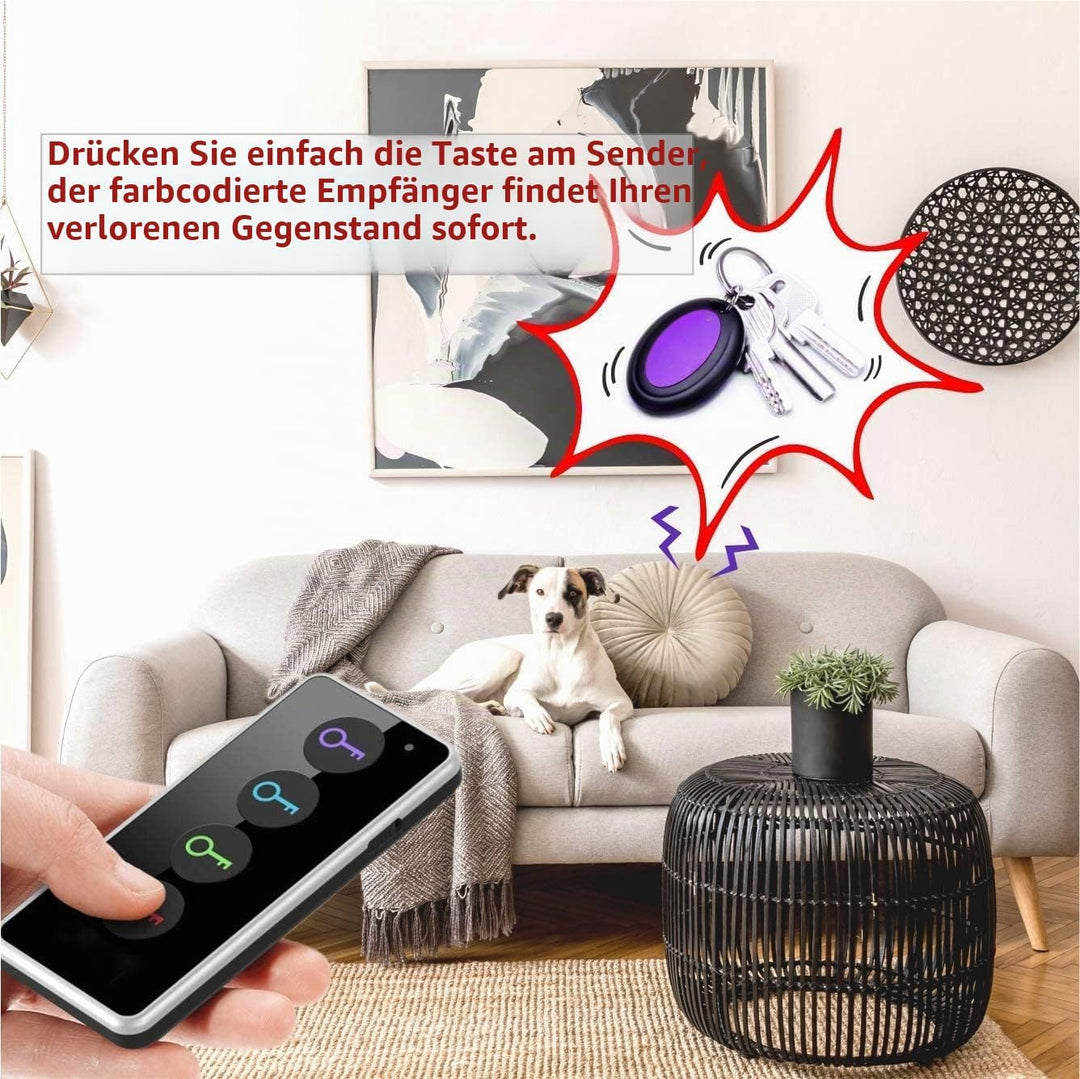 Schlüsselfinder Key Finder, Reyke Remote Finder Drahtloser RF-Gegenstandsfinder mit LED-Taschenlampe