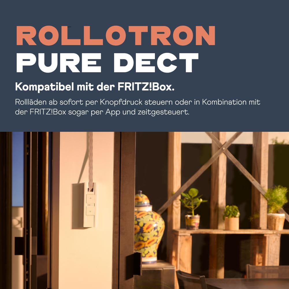 HOMEPILOT - Gurtwickler RolloTron Pure DECT | Elektrischer Gurtwickler zur bequemen Rolladensteuerun