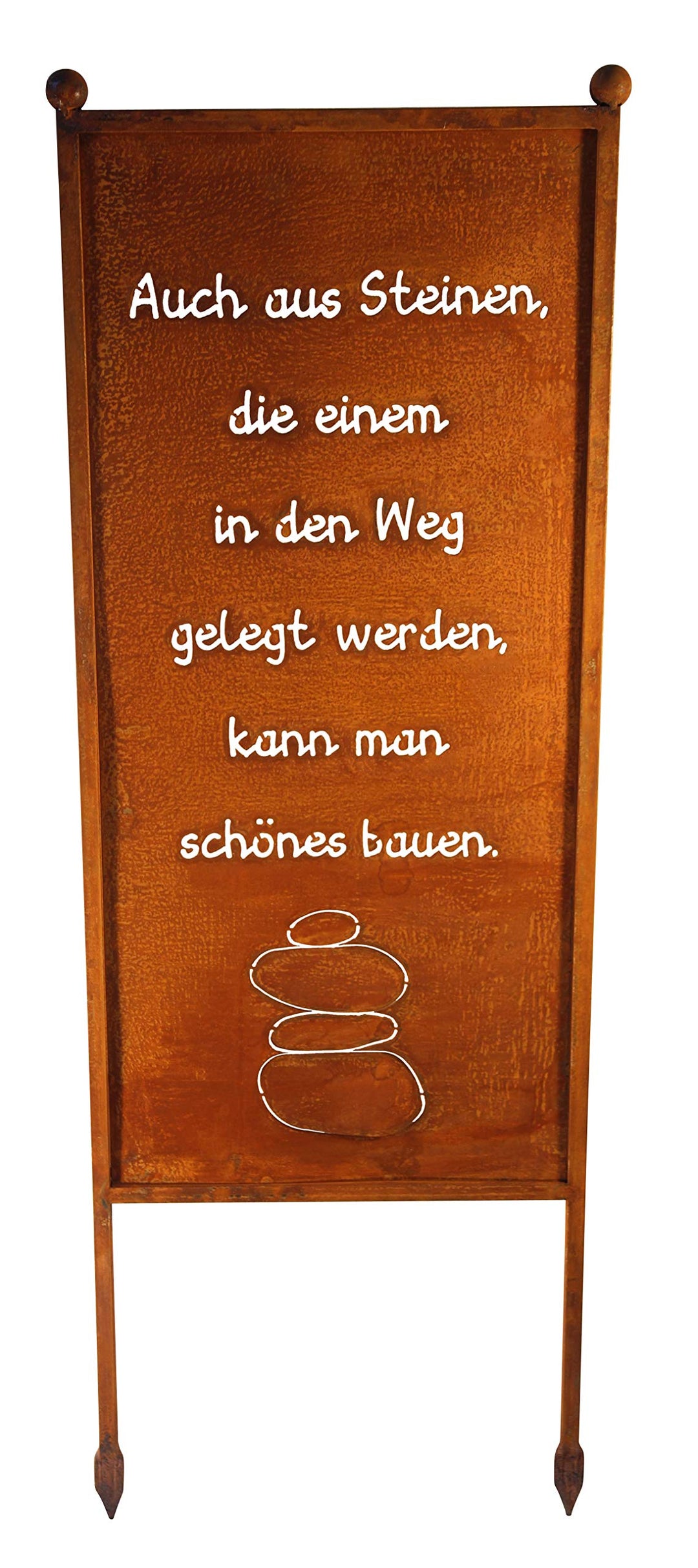 Bornhöft Schild/Spruchtafel Gartenschild Edelrost Rost zum Einstecken rostige Gartendeko (Auch aus S