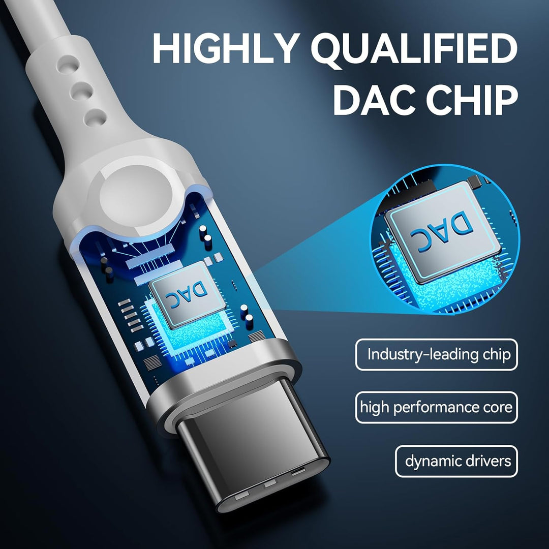 USB C Kopfhörer mit Mikrofon, In-Ear Kopfhörer für Samsung Galaxy S25 S24 S23 Ultra S22 S21 FE A55 A
