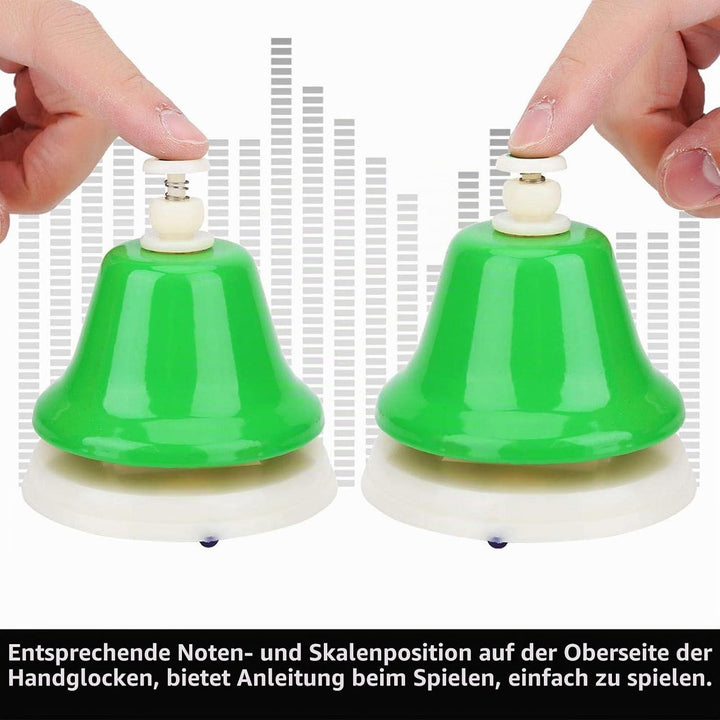 Handglocken 8-Noten Diatonische Bunte Handglocken Set Musikinstrument Coloful Percussion Instrument