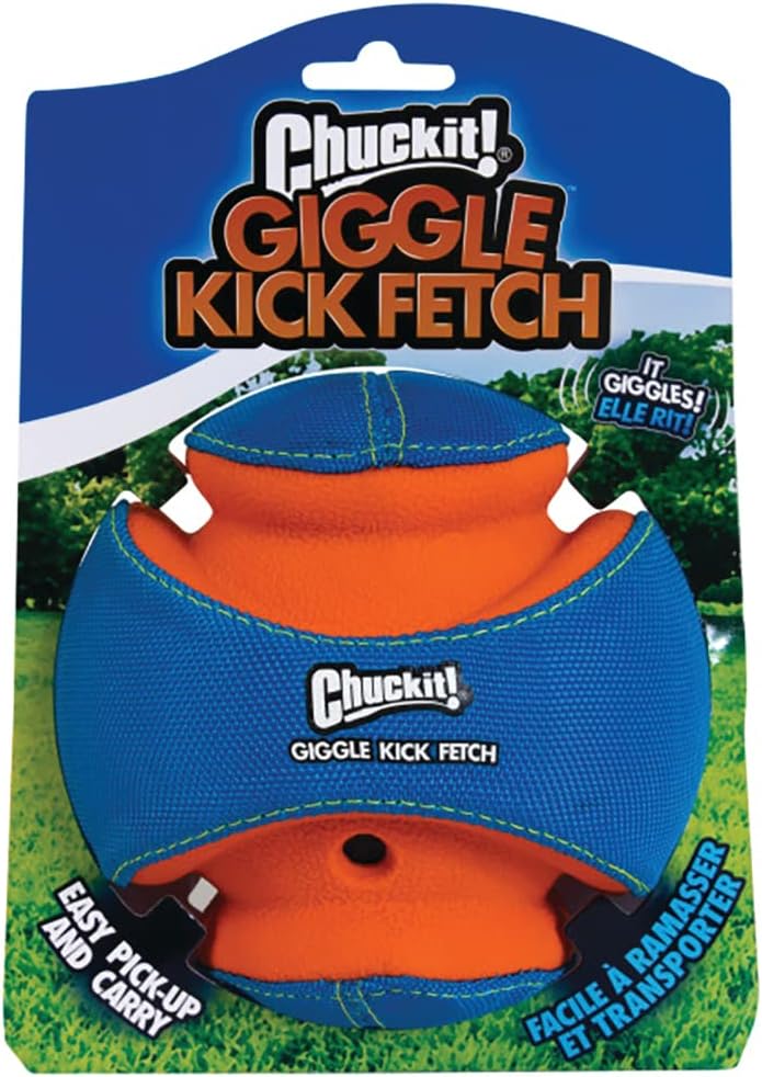 ChuckIt! Kick Fetch Hundespielzeug Ball mit Giggle Sounds, klein Small Giggler, Small Giggler