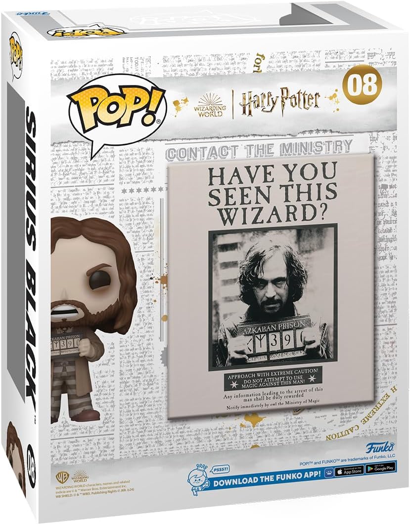 Funko POP! Cover: Harry Potter Prisoner of Azkaban - Poster mit Sirius Black - Vinyl-Sammelfigur - G