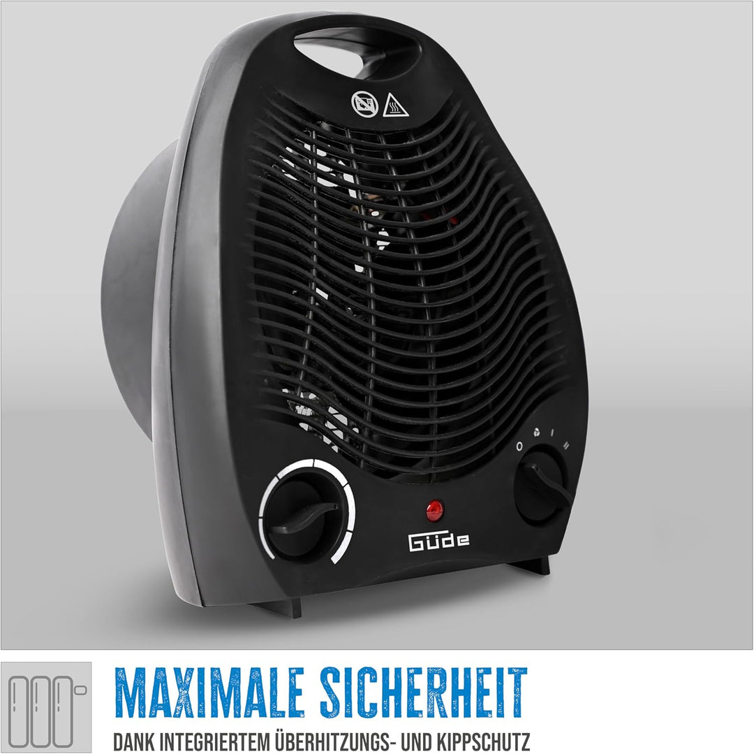 Güde Heizlüfter GH 2000 B (220-240 V, 2000 W Heizleistung, 2 Heizstufen: 1000/2000 W, Gebläseleistun