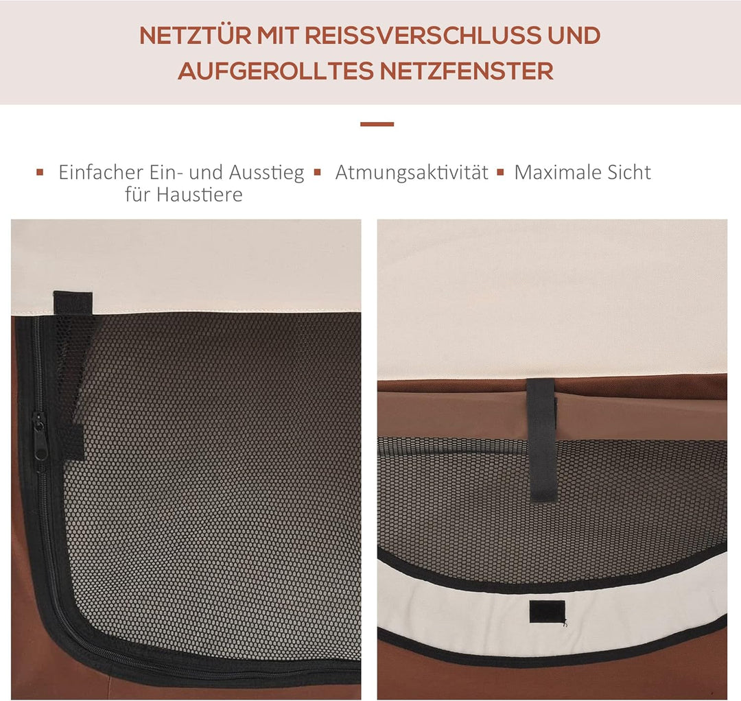 PawHut Stabile, faltbare Transporttasche für kleine Hunde, Welpen, Katzen und andere Kleintiere! Grö