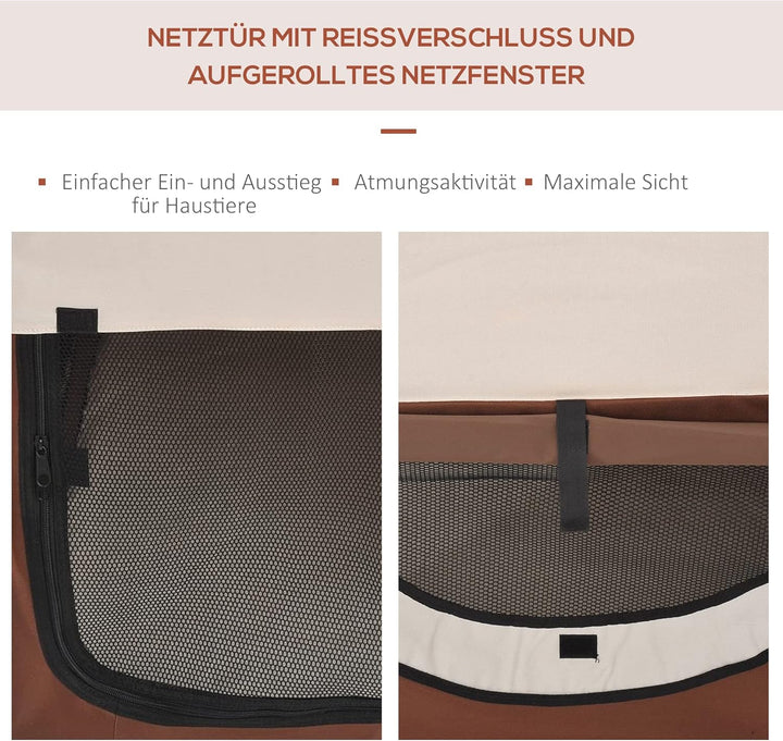 PawHut Stabile, faltbare Transporttasche für kleine Hunde, Welpen, Katzen und andere Kleintiere! Grö