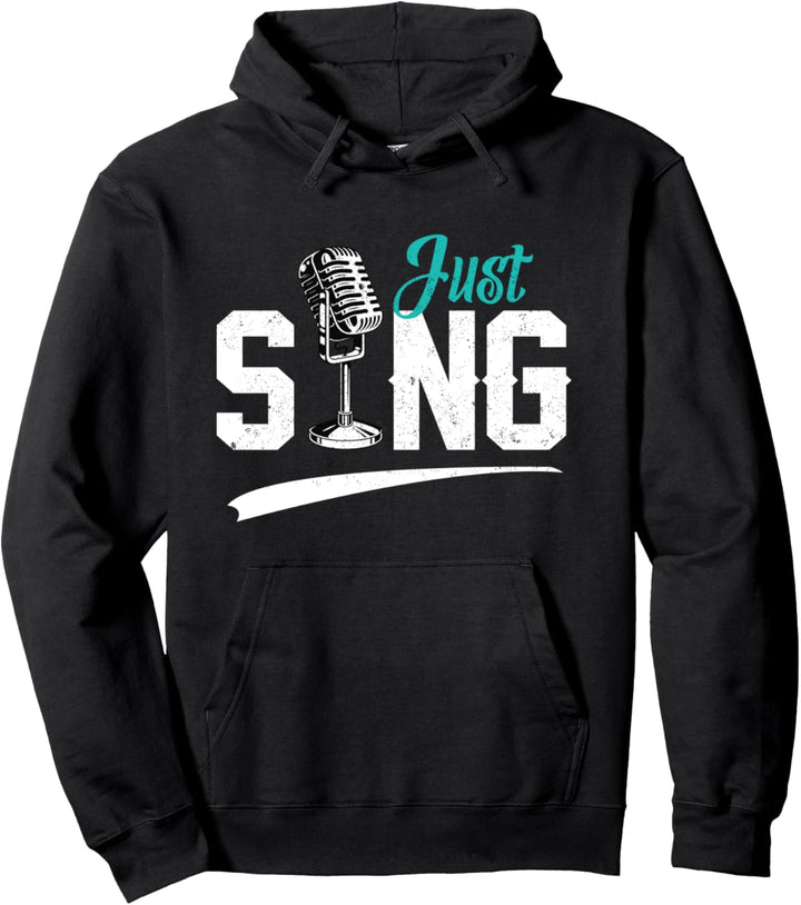 Mikrofon Singen Gesang Sänger Sängerin Musikalisch Geschenk Pullover Hoodie