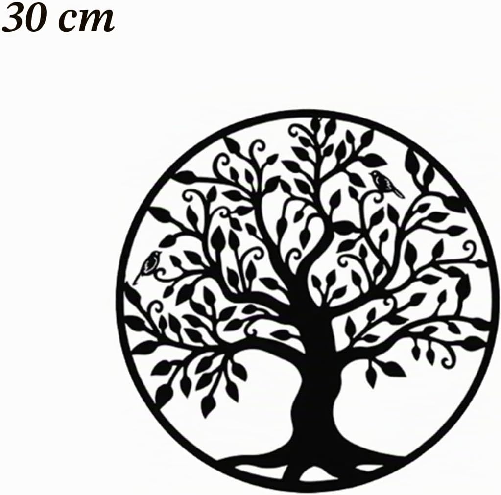 LIKEUDO 30cm Wall Hängende Lebens Baum Metall Wanddekoration Wohnzimmer Wandkunst Dekoration Wandbil