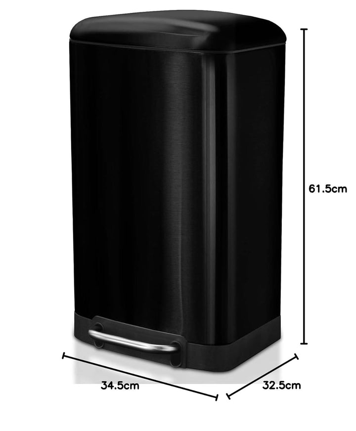 casa pura Design Tretmülleimer Cubo mit Absenkautomatik | 30 Liter | Abfalleimer mit Softclose Decke