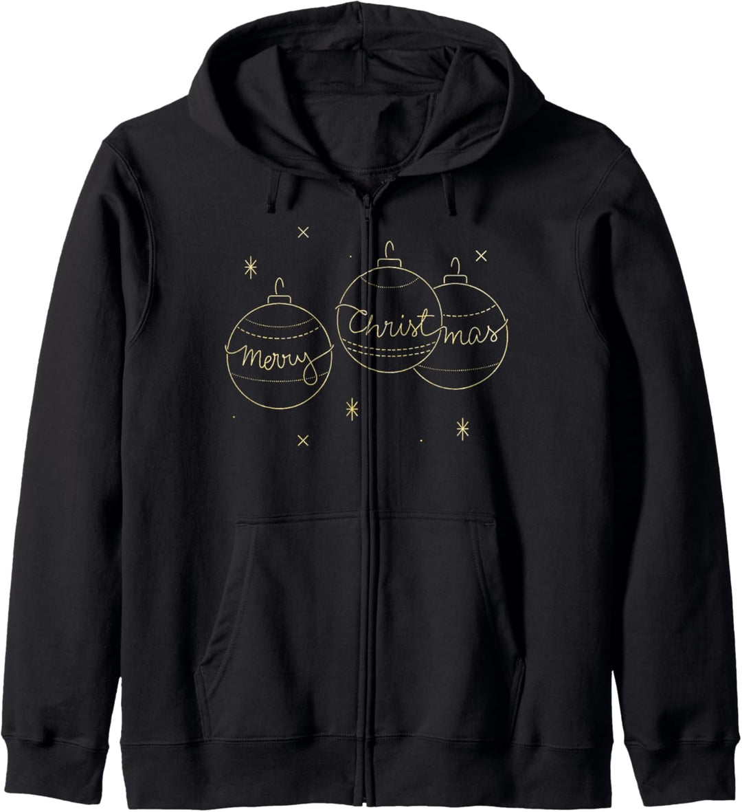 Trendy Merry Christmas Ornaments Graphic Kapuzenjacke