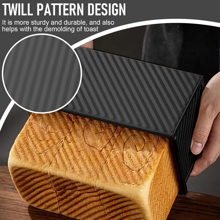 Toastbrot Backform mit Deckel, Laib Pfanne Brotbackform Kastenform, 450g Kastenform mit Belüftungslö