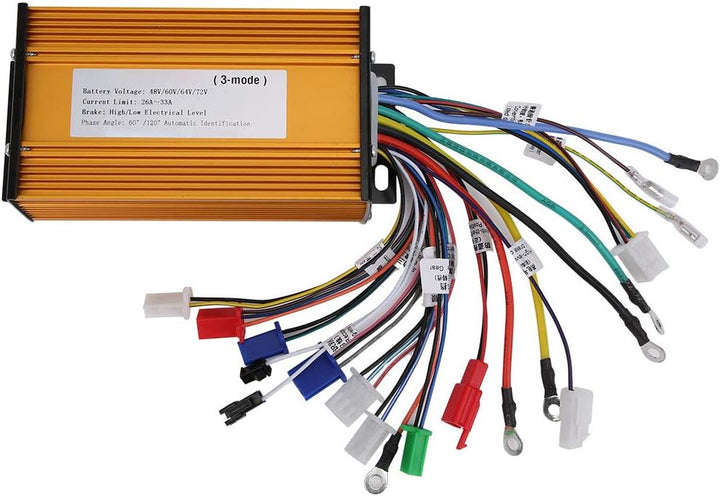 E-Bike Brushless Speed Motor Controller 12 Tube Three-Mode Sinusoid für Elektroroller 48V 60V 64V 72