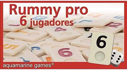 Aquamarine Games DO001 Rummy, Spiel für 6 Spieler, Modelle & - Rummy travel 6 Spieler, Mehrfarbig (D