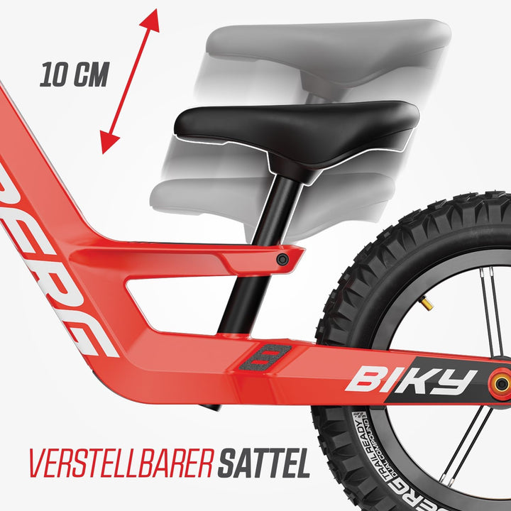 BERG Biky Cross Laufrad | ab 2 Jahren | 12 Zoll | Kinder Laufrad mit Handbremse | Luftreifen | Höhen