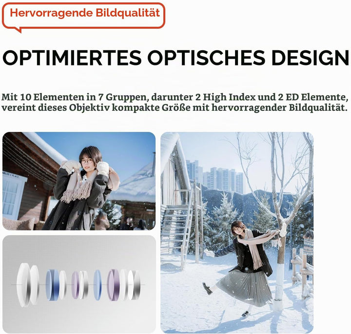 TTARTISAN 35 mm F1.8 Mark II für X-Mount Silver, AF-Objektiv 35 mm F/1.8 APS-C Portraitobjektive für