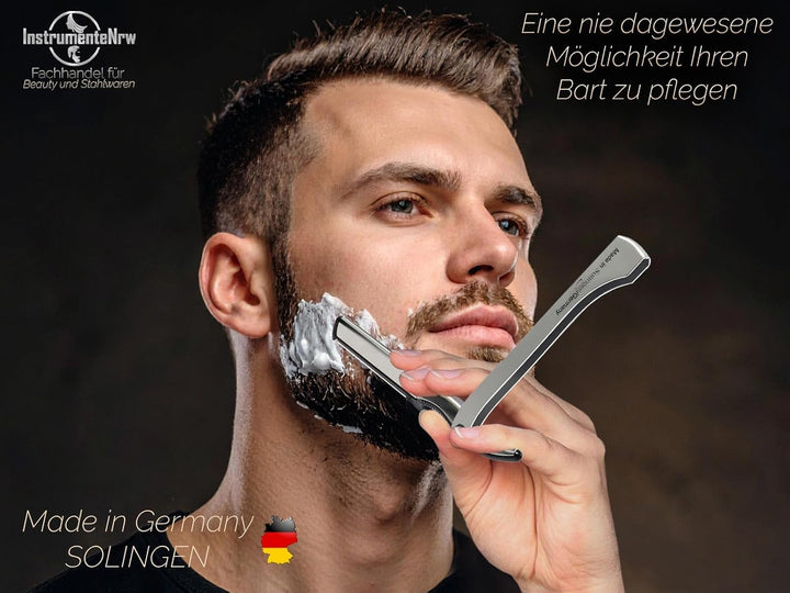 Solinger Rasiermesser Rasier-Set für Männer mit Wechselklingen Made in Germany Bartpflege Messer mit