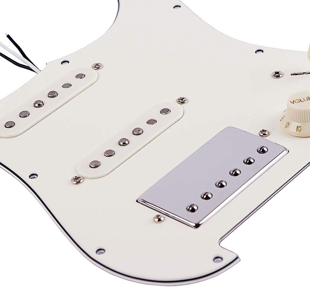 Ogdni SSS SSH03 Schlagbrett-Schlagbrett, vorverdrahtet, mit Alnico-V-Tonabnehmer-Kit für Strat ST E-