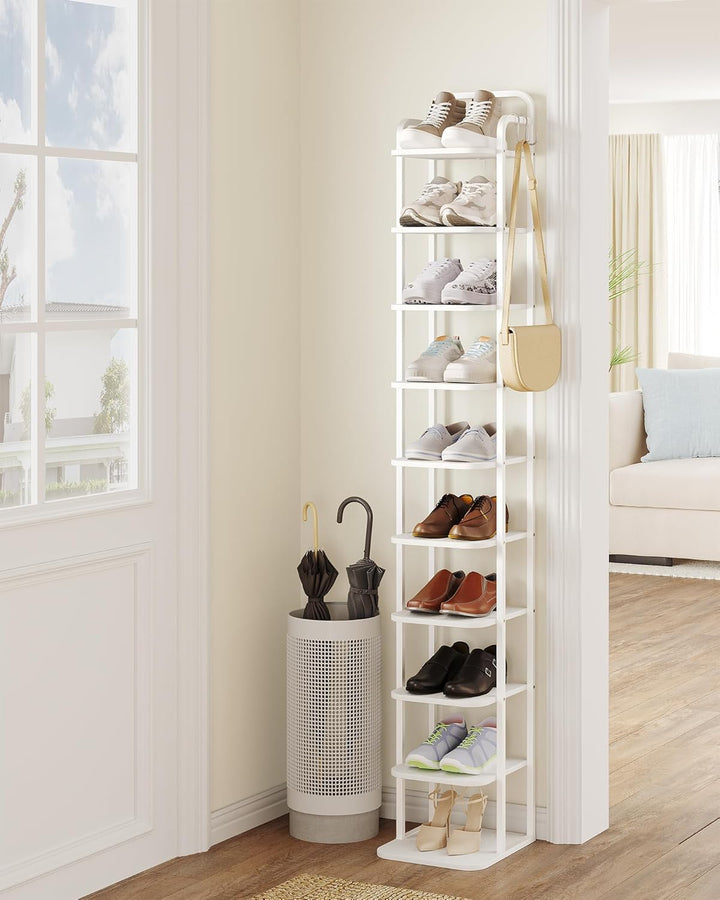 Hzuaneri Vertikales Schuhregal, 10-Stöckige Schuhregale, Schuhturm Für Kleine Räume, Freistehend, Ve