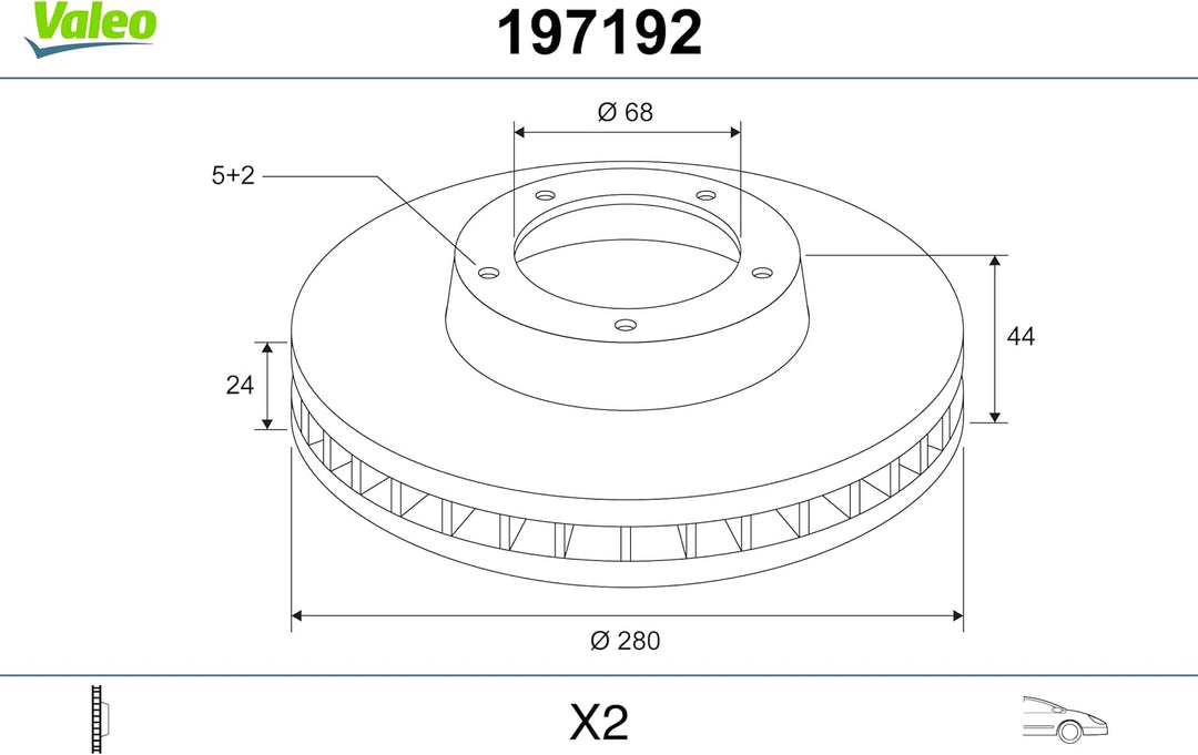 VALEO 197192 Bremsscheibe