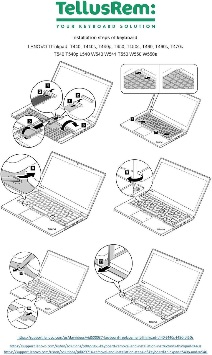TellusRem ersatztastatur Spanisch Hintergrundbeleuchtung für Lenovo Thinkpad T431 T431S E431 T440 T4