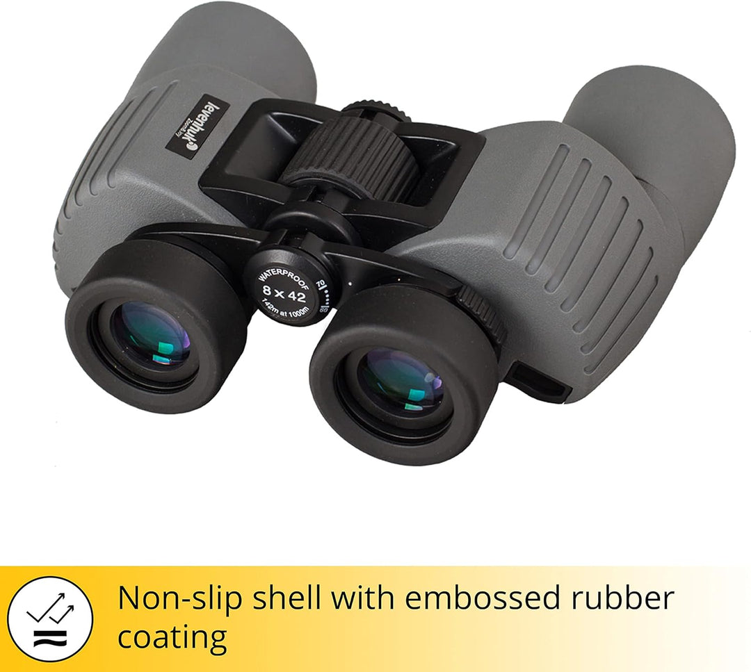 Levenhuk Sherman Plus 8x42 Weitwinkel Wasserdicht Fernglas mit Porroprismen, FMC-Linsen mit 8X Vergr