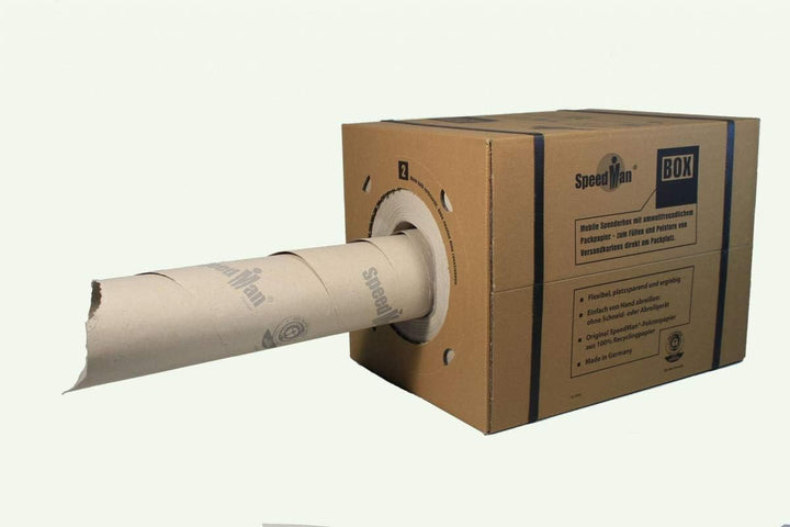 1 SpeedMan Box mit 450m Packpapier | Grammatur 70 gr/m² | Schrenzpapier Spender | in verschiedenen M
