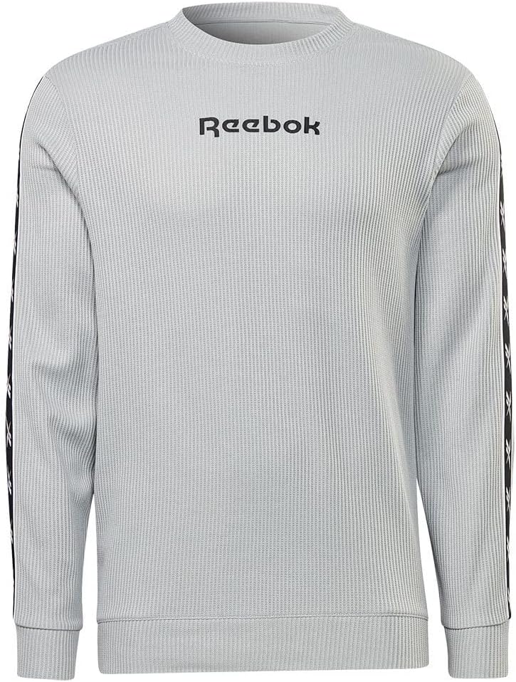Reebok Herren Vector Tape Crew Sweatshirt L Pure Grey 3, L Pure Grey 3