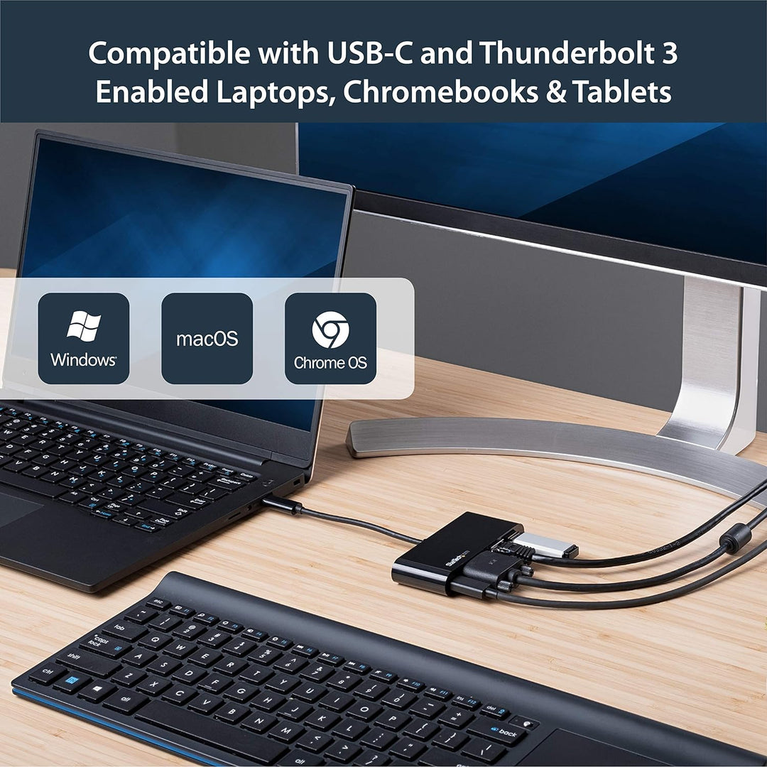 StarTech.com USB-C VGA Multiport Adapter - Power Delivery (60W) - USB 3.0 - Gigabit Ethernet - USB C