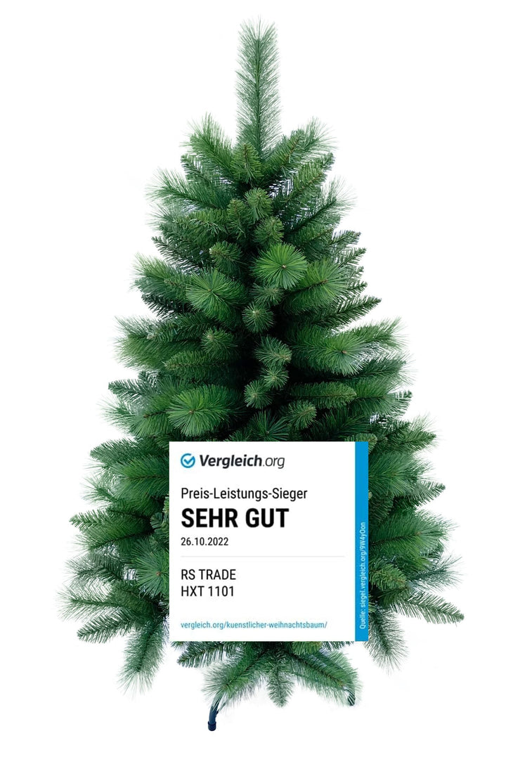 RS Trade 1101 120 cm Weihnachtsbaum PVC künstlich (Ø ca. 76 cm) mit 446 Spitzen - PREIS-LEISTUNGSSIE