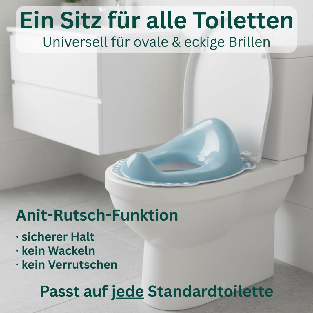Toilettensitz Kinder Klositz Aufsatz rutschsicher ergonomisch Einhorn pink - Toilettenaufsatz Kinder