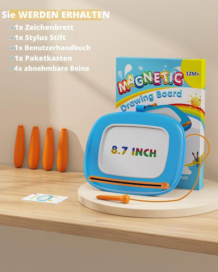 Kikapabi Magnetisches Zeichenbrett für Kleinkinder – Geschenk zum 1. Geburtstag für Mädchen und Jung