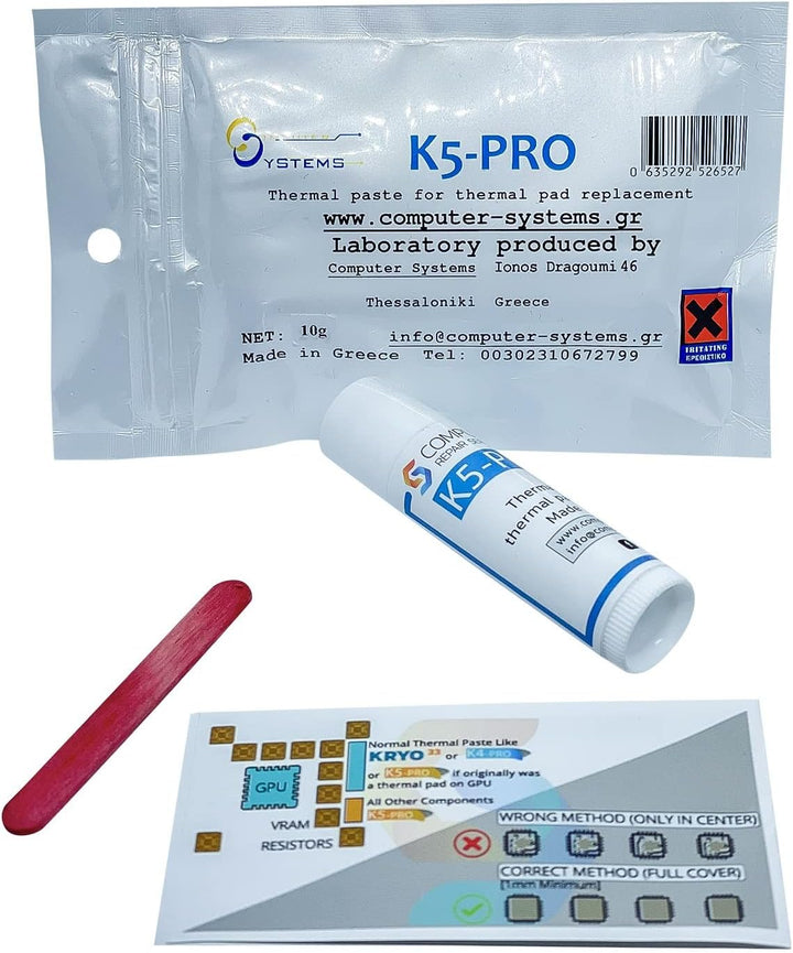 K5 PRO 10g viskose Wärmeleitpaste für Wärmeleitpads Ersatzflüssigkeit Wärmeleitpaste Kompatibel mit