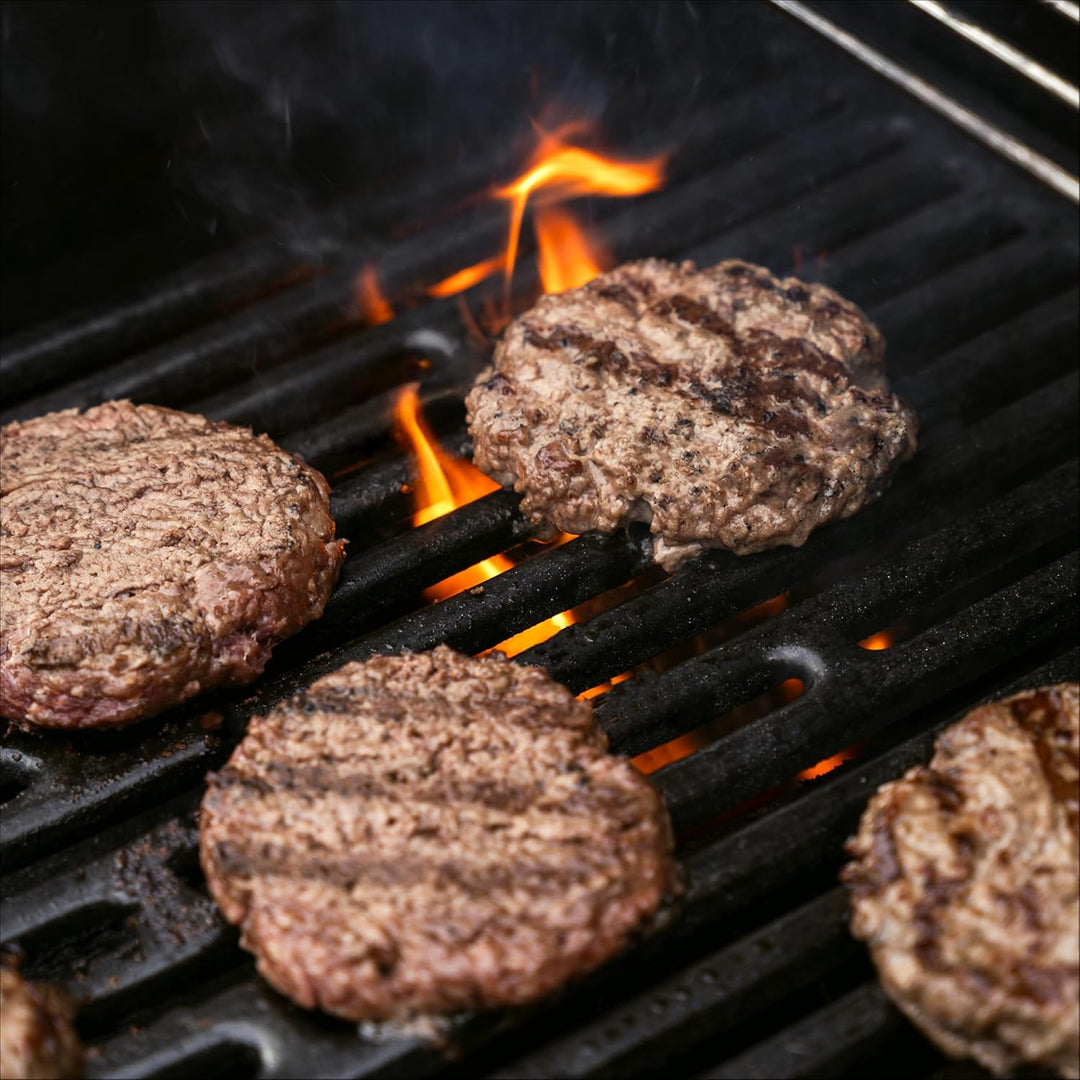 eluno Burger-Set 6tlg. inklusive Burgerpresse mit Burgerpapier, Grillwender, Zwei Burgerhauben und V
