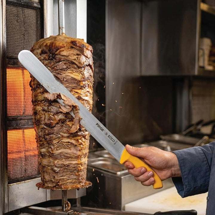 Pirge Ecco Dönermesser 55 cm Gelb - Aufschnittmesser - Schärfstes Döner Langmesser - Schneidemesser