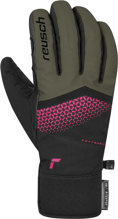 Reusch Damen Handschuhe Micky R-tex Xt Extra Warm, Wasserdicht, Atmungsaktiv 6.5 oliv / rosa, 6.5 ol